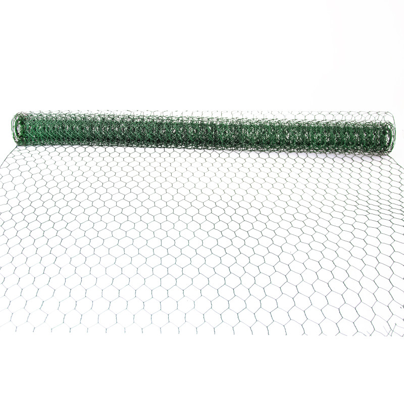 Siatka hexagonalna ocynkowana zielona 1x5m ogrodzenie 25x25mm