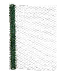 Siatka hexagonalna ocynkowana zielona 1x5m ogrodzenie 25x25mm