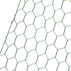Siatka hexagonalna ocynkowana zielona 1x5m ogrodzenie 25x25mm