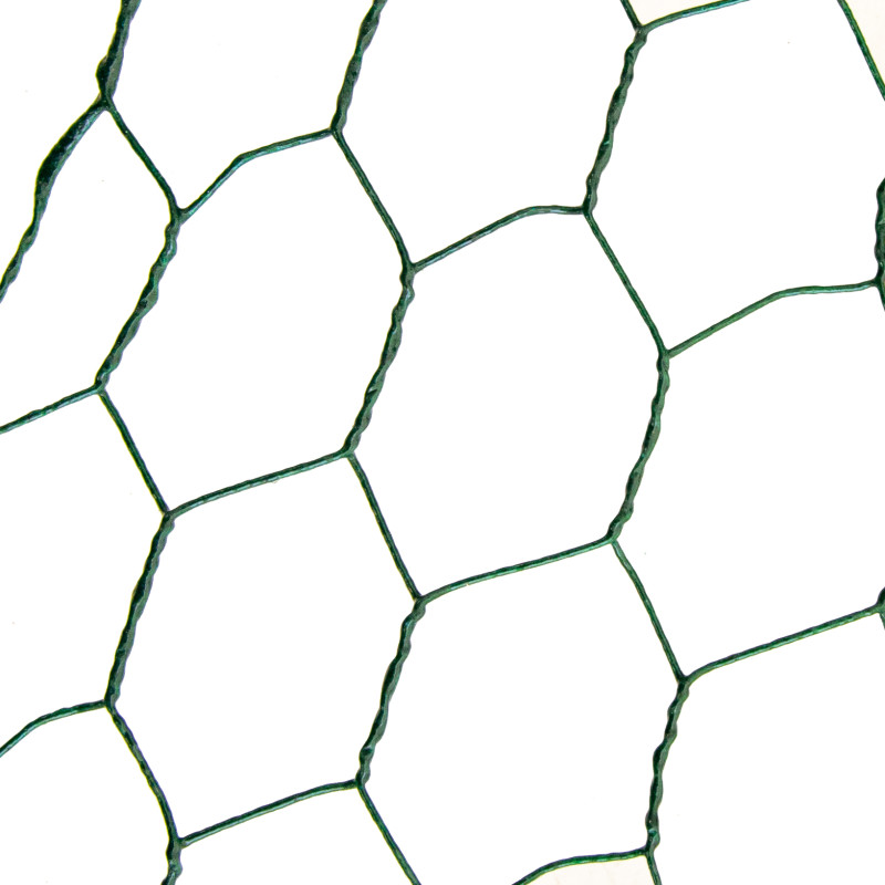 Siatka hexagonalna ocynkowana zielona 1x5m ogrodzenie 25x25mm