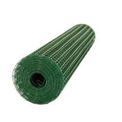 Siatka zgrzewana PCV 0,5x5m ogrodzenie kratka 12,7x12,7mm
