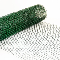 Siatka zgrzewana PCV 0,5x5m ogrodzenie kratka 12,7x12,7mm