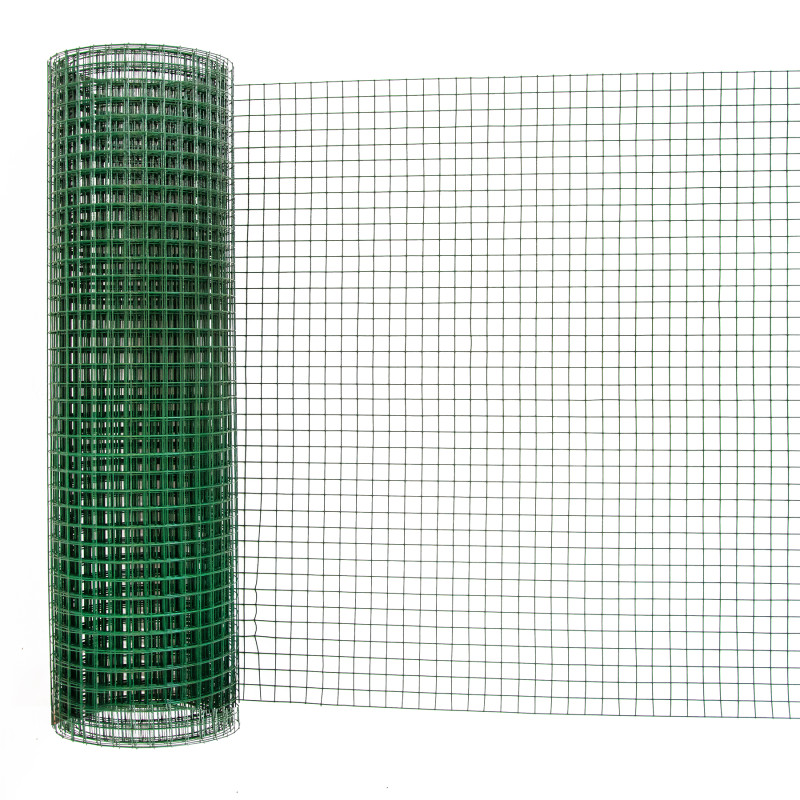Siatka zgrzewana PCV 0,5x5m ogrodzenie kratka 12,7x12,7mm
