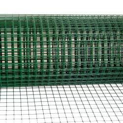 Siatka zgrzewana PCV 0,5x5m ogrodzenie kratka 12,7x12,7mm