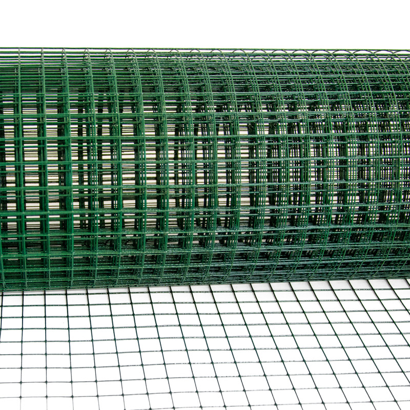 Siatka zgrzewana PCV 0,5x5m ogrodzenie kratka 12,7x12,7mm