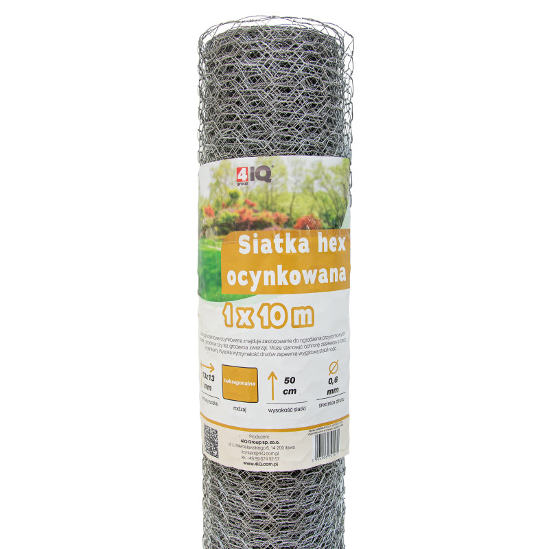 Siatka hexagonalna ocynkowana druciana 0,5x10m ogrodzenie 13x13mm