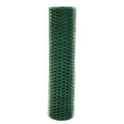 Siatka hexagonalna PCV zielona 0,5x10m ogrodzenie 13x13mm