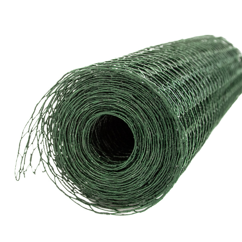 Siatka hexagonalna PCV zielona 0,5x10m ogrodzenie 13x13mm