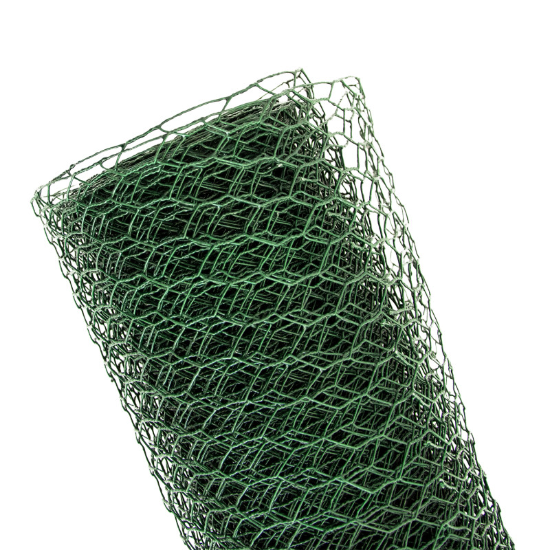 Siatka hexagonalna PCV zielona 0,5x10m ogrodzenie 13x13mm