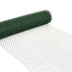 Siatka hexagonalna PCV zielona 0,5x10m ogrodzenie 13x13mm