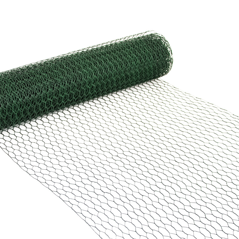 Siatka hexagonalna PCV zielona 0,5x10m ogrodzenie 13x13mm
