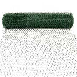 Siatka hexagonalna PCV zielona 0,5x10m ogrodzenie 13x13mm