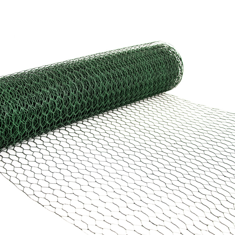 Siatka hexagonalna PCV zielona 0,5x10m ogrodzenie 13x13mm