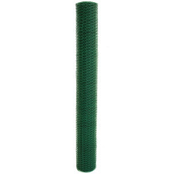 Siatka hexagonalna PCV zielona 1x10m ogrodzenie 13x13mm