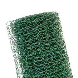 Siatka hexagonalna PCV zielona 1x10m ogrodzenie 13x13mm