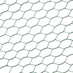 Siatka hexagonalna PCV zielona 1x10m ogrodzenie 13x13mm