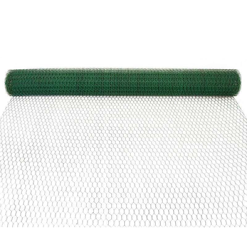Siatka hexagonalna PCV zielona 1x10m ogrodzenie 13x13mm