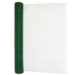 Siatka hexagonalna PCV zielona 1x10m ogrodzenie 13x13mm