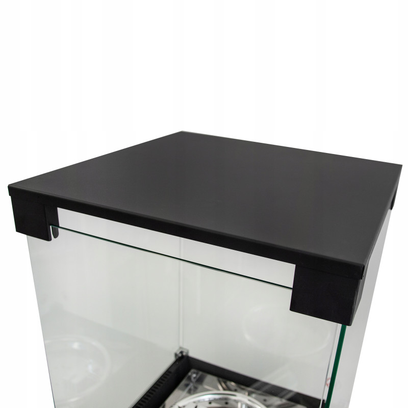 Gazowy ogrzewacz tarasowy Lava Rocks czarny stalowy 8kW z kamieniami i reduktorem