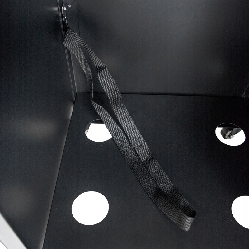 Gazowy ogrzewacz tarasowy Lava Rocks czarny stalowy 8kW z kamieniami i reduktorem