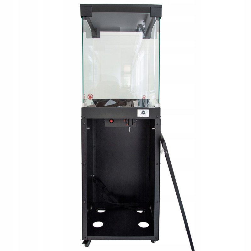 Gazowy ogrzewacz tarasowy Lava Rocks czarny stalowy 8kW z kamieniami i reduktorem