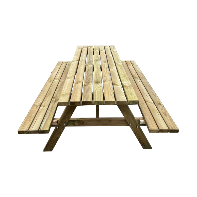 Drewniany stół z ławkami zestaw piknikowy meble ogrodowe 150cm