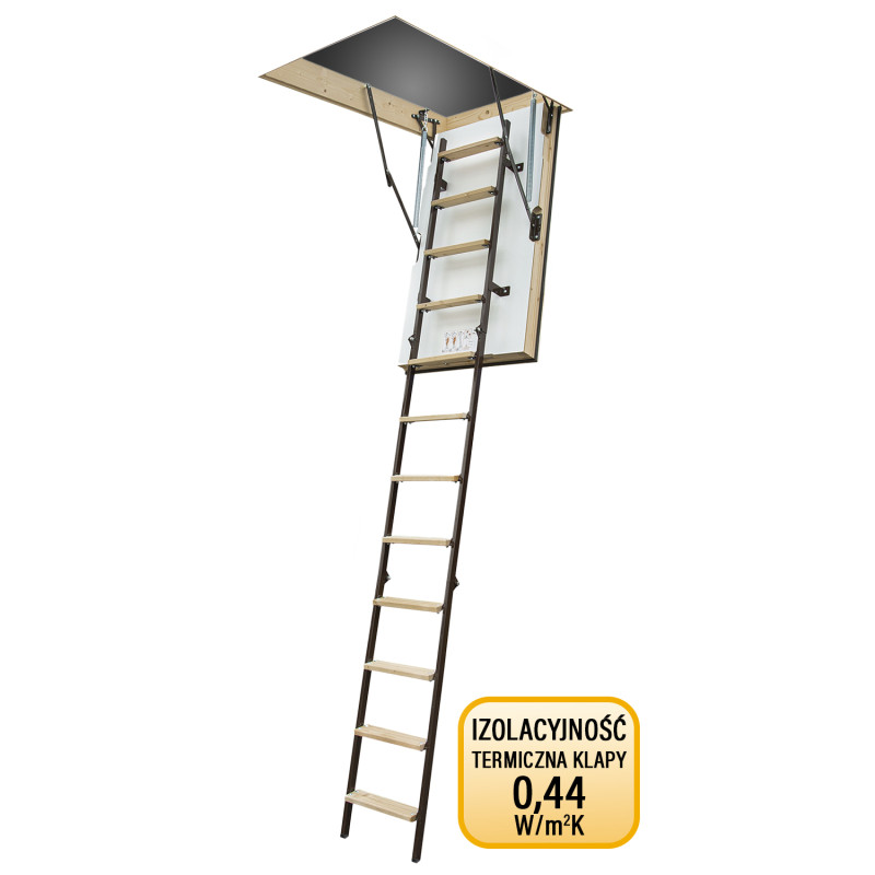 Schody strychowe STALLUX MAX 87mm 0,44W/m2K 120x80 dodatkowa uszczelka
