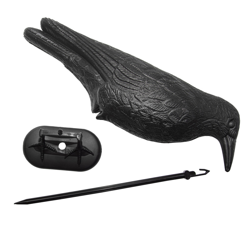 Duży Kruk Odstraszacz Ptaków Gołębi 38cm