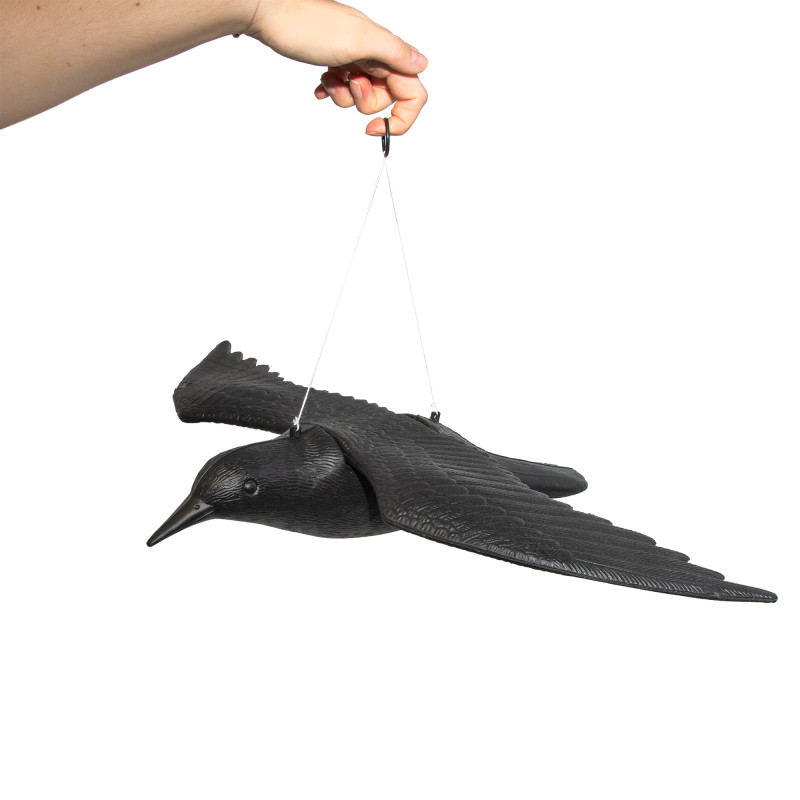 Duży Kruk w Locie Odstraszacz Ptaków Gołębi Wiszący 57 cm