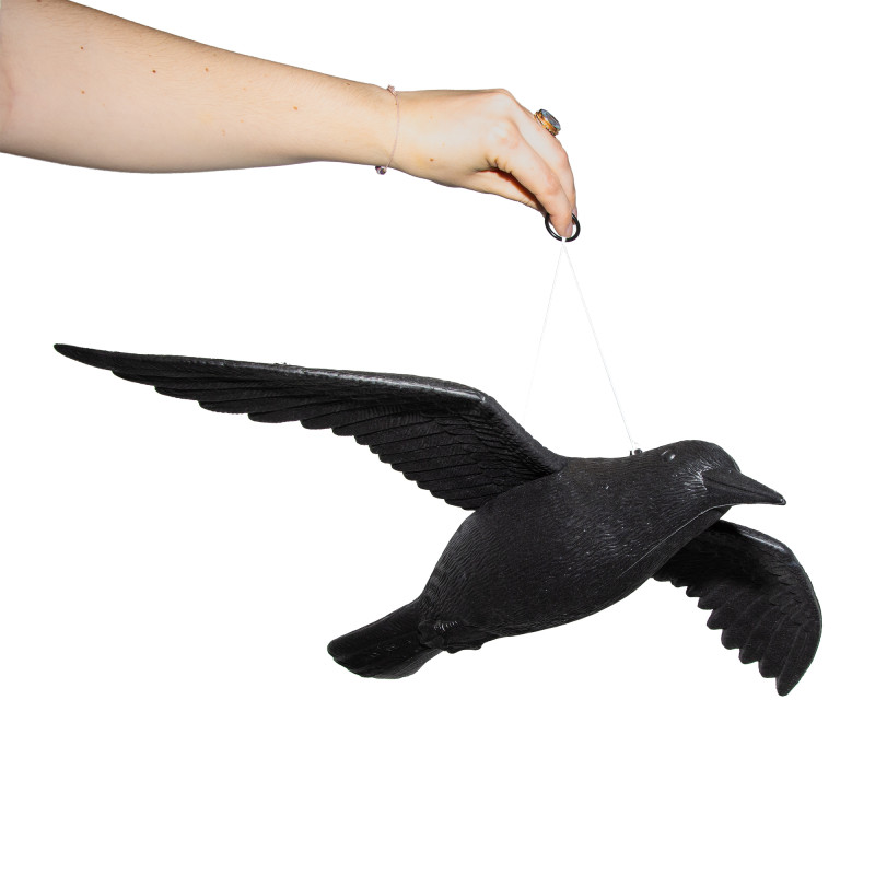 Duży Kruk w Locie Odstraszacz Ptaków Gołębi Wiszący 57 cm
