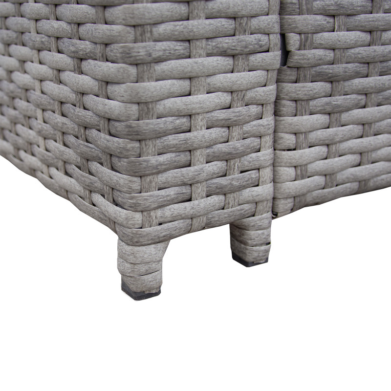 Zestaw Mebli Ogrodowych AMARA Rattan PE 7-osobowy SZARY