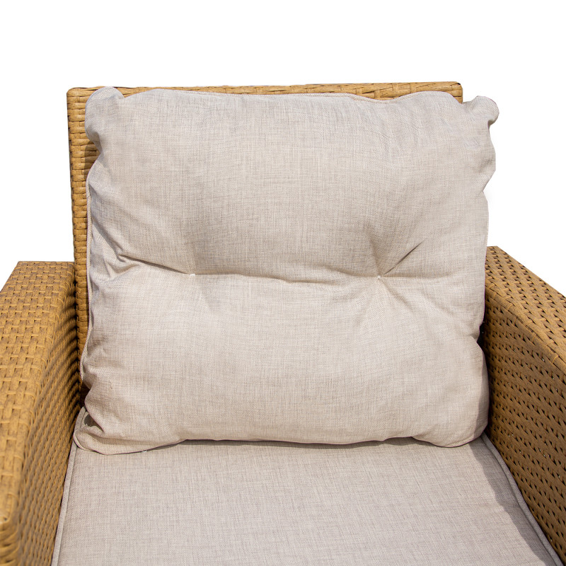 Zestaw Mebli Ogrodowych AMARA Rattan PE 7-osobowy BRĄZOWY