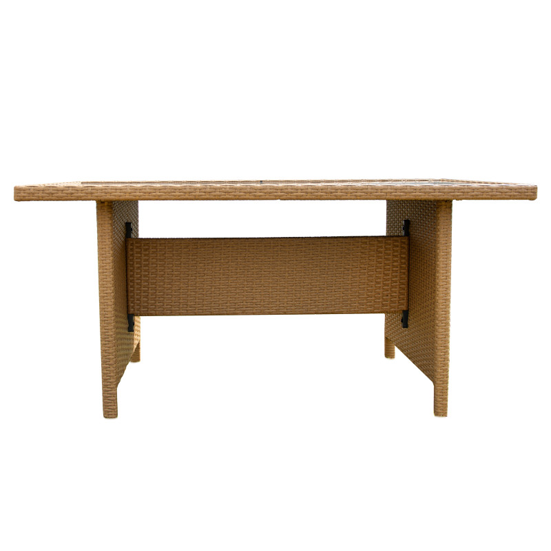 Zestaw Mebli Ogrodowych AMARA Rattan PE 7-osobowy BRĄZOWY