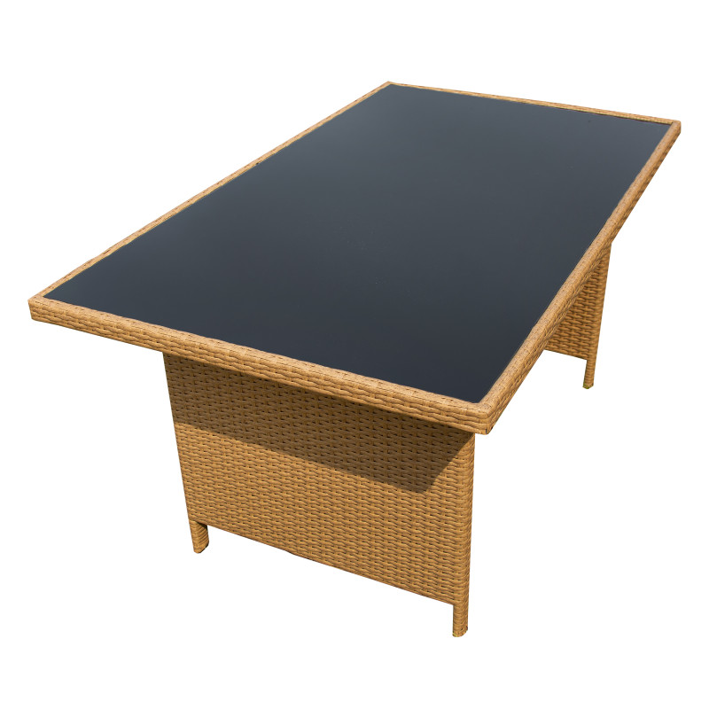 Zestaw Mebli Ogrodowych AMARA Rattan PE 7-osobowy BRĄZOWY