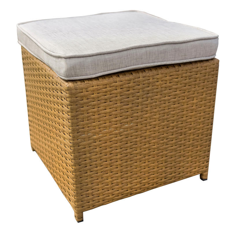 Zestaw Mebli Ogrodowych AMARA Rattan PE 7-osobowy BRĄZOWY