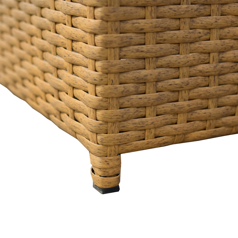 Zestaw Mebli Ogrodowych AMARA Rattan PE 7-osobowy BRĄZOWY