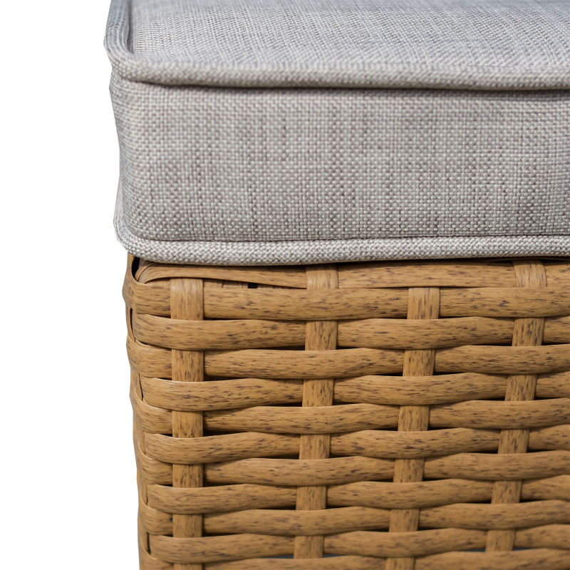 Zestaw Mebli Ogrodowych AMARA Rattan PE 7-osobowy BRĄZOWY