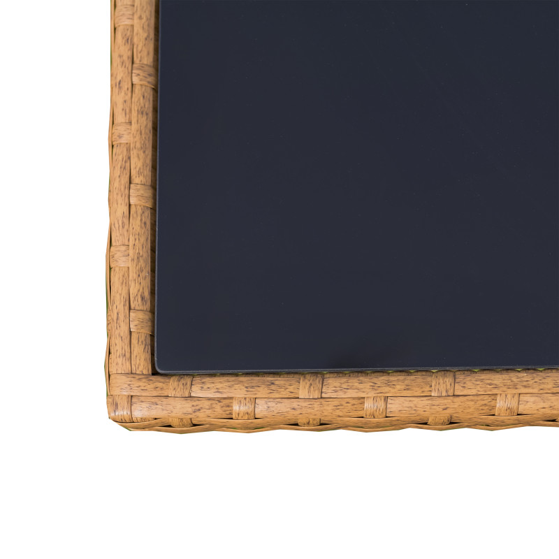 Zestaw Mebli Ogrodowych AMARA Rattan PE 7-osobowy BRĄZOWY