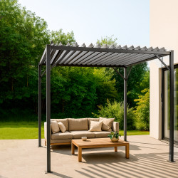 Pergola Ogrodowa 3x3m metalowa Szara