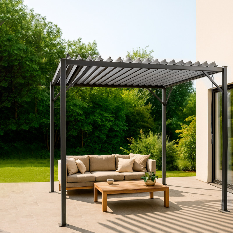 Pergola Ogrodowa 3x4m metalowa Szara