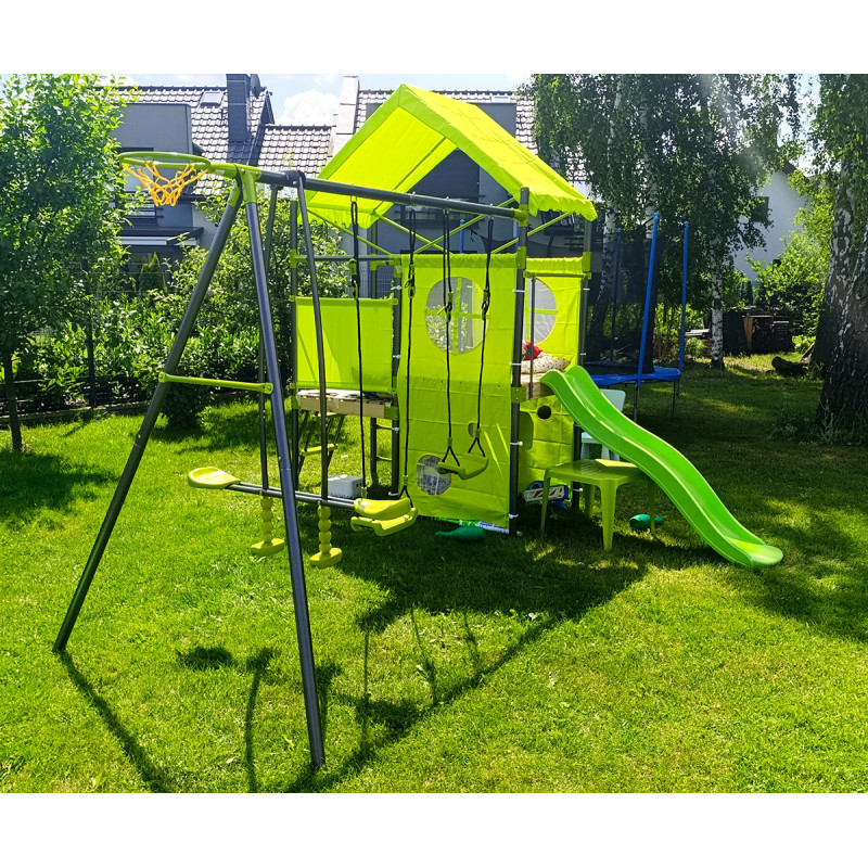 Ogromny Metalowy Plac Zabaw Olaf Jasnozielony 4iQ