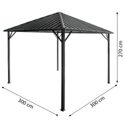Altana Ogrodowa 3x3m metalowa