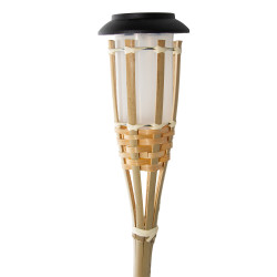 Lampa solarna pochodnia bambusowa 9x61 cm do ogrodu wbijana