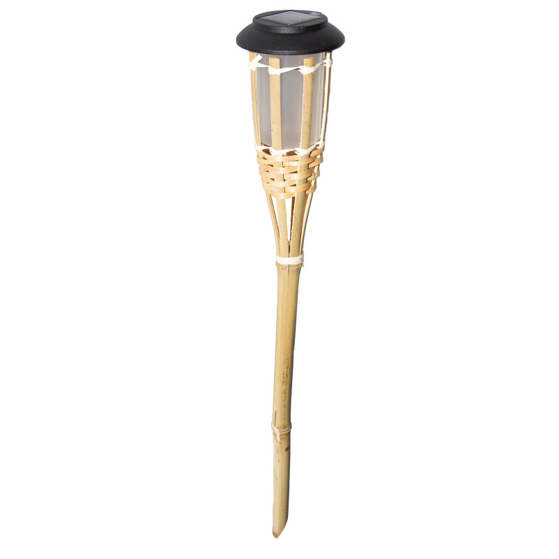 Lampa solarna pochodnia bambusowa 9x61 cm do ogrodu wbijana