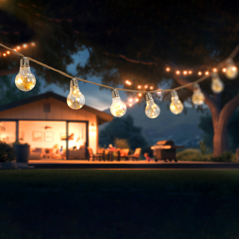 Girlanda Solarna BLUME Ogrodowa 10x Lampki Solarne Wiszące