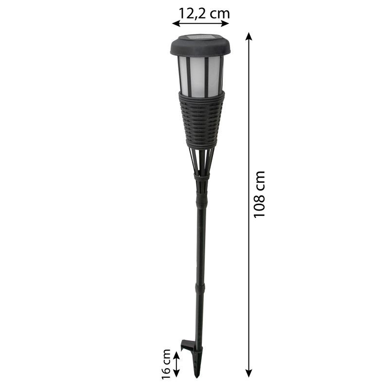 Pochodnia solarna 12,2x108cm lampa solarna z płomieniem
