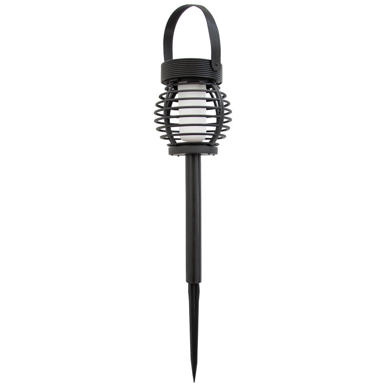 Latarnia solarna 9,5x38cm latarenka z uchwytem 2w1 wisząca stojąca