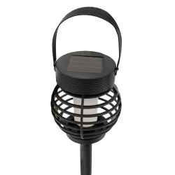 Latarnia solarna 9,5x38cm latarenka z uchwytem 2w1 wisząca stojąca