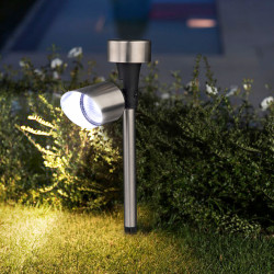 Lampa solarna srebrna punktowa led 5,5x36,5cm