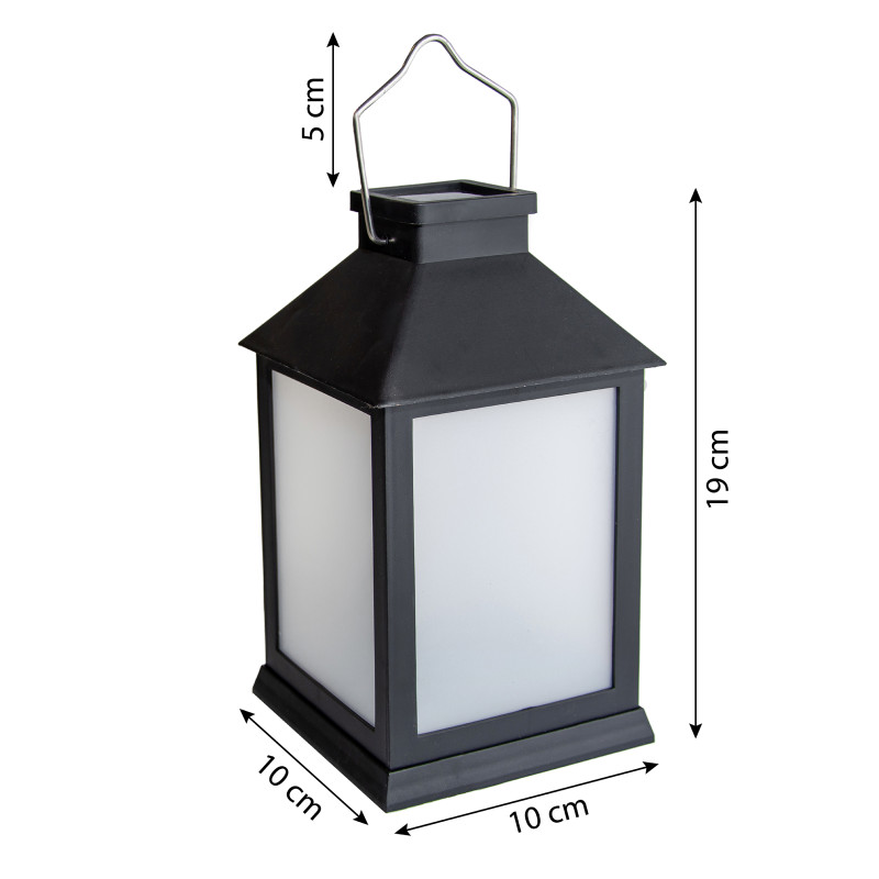Latarnia solarna 10x19 cm latarenka ogrodowa stojąca wisząca - 3 sztuki